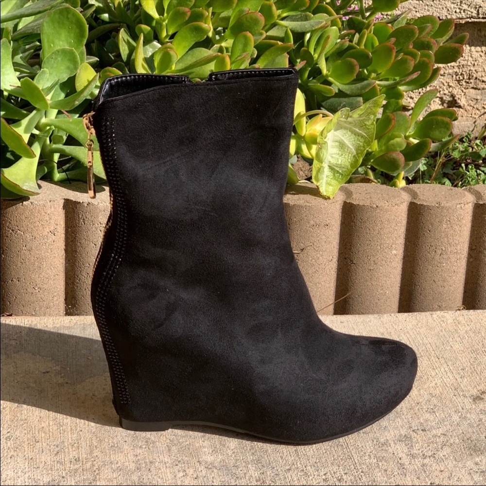 Ladies wedge booties- size 8.5